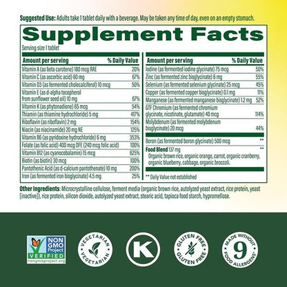 MegaFood One Daily Multivitamin - Multivitamin for Women and Men - with Real Food - Immune Support Supplement