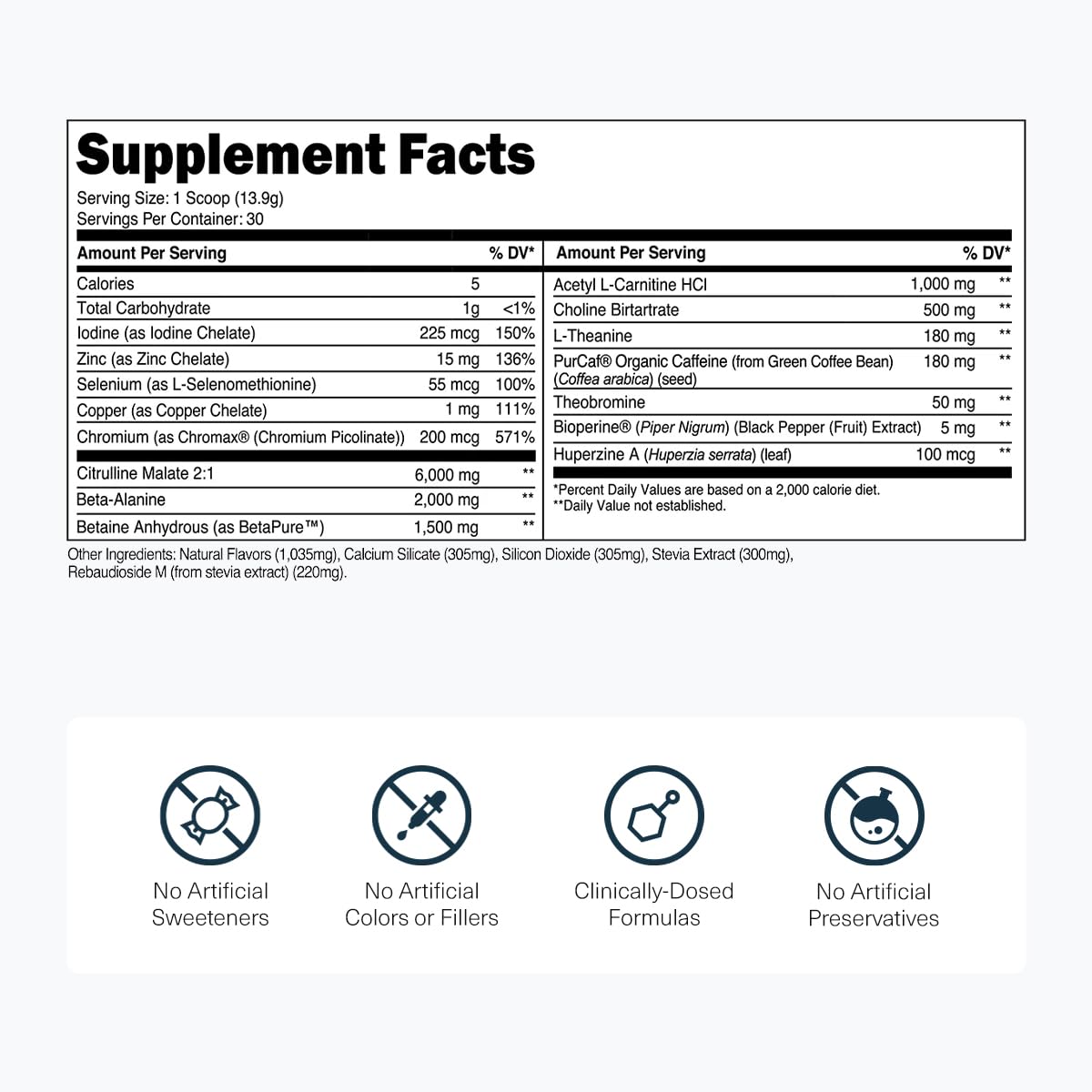 Transparent Labs Lean Pre-Workout - Body Recomposition Pre Workout for Men and Women