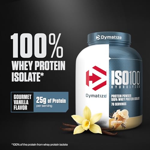Dymatize ISO100 Hydrolyzed Protein Powder, 100% Whey Isolate Protein, 25g of Protein