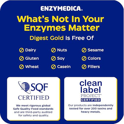 Enzymedica Digest Gold + ATPro, Maximum Strength Digestive Enzymes