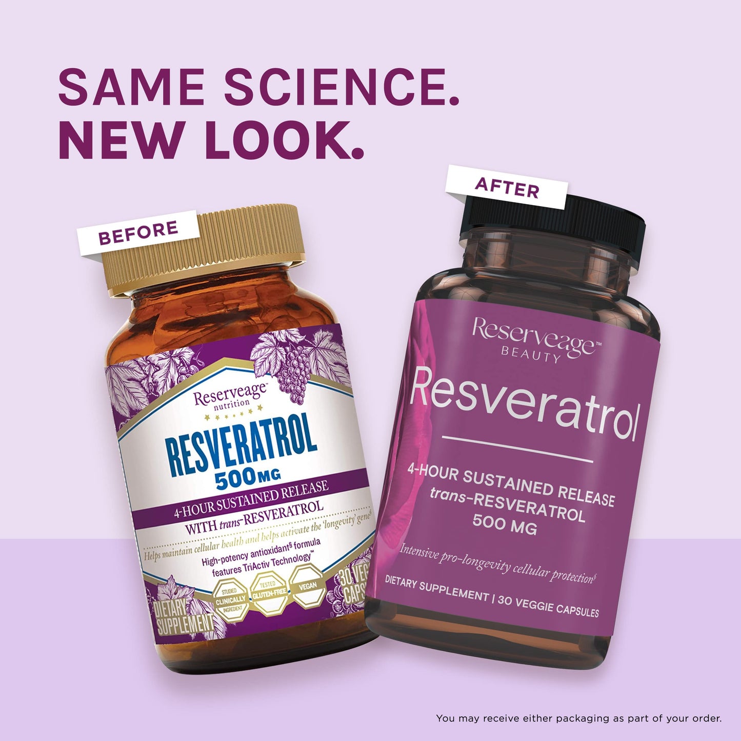 Reserveage Beauty, Resveratrol 500 mg