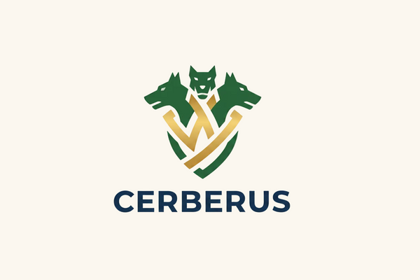 Cerberus Logo - Koyu Yeşil & Altın