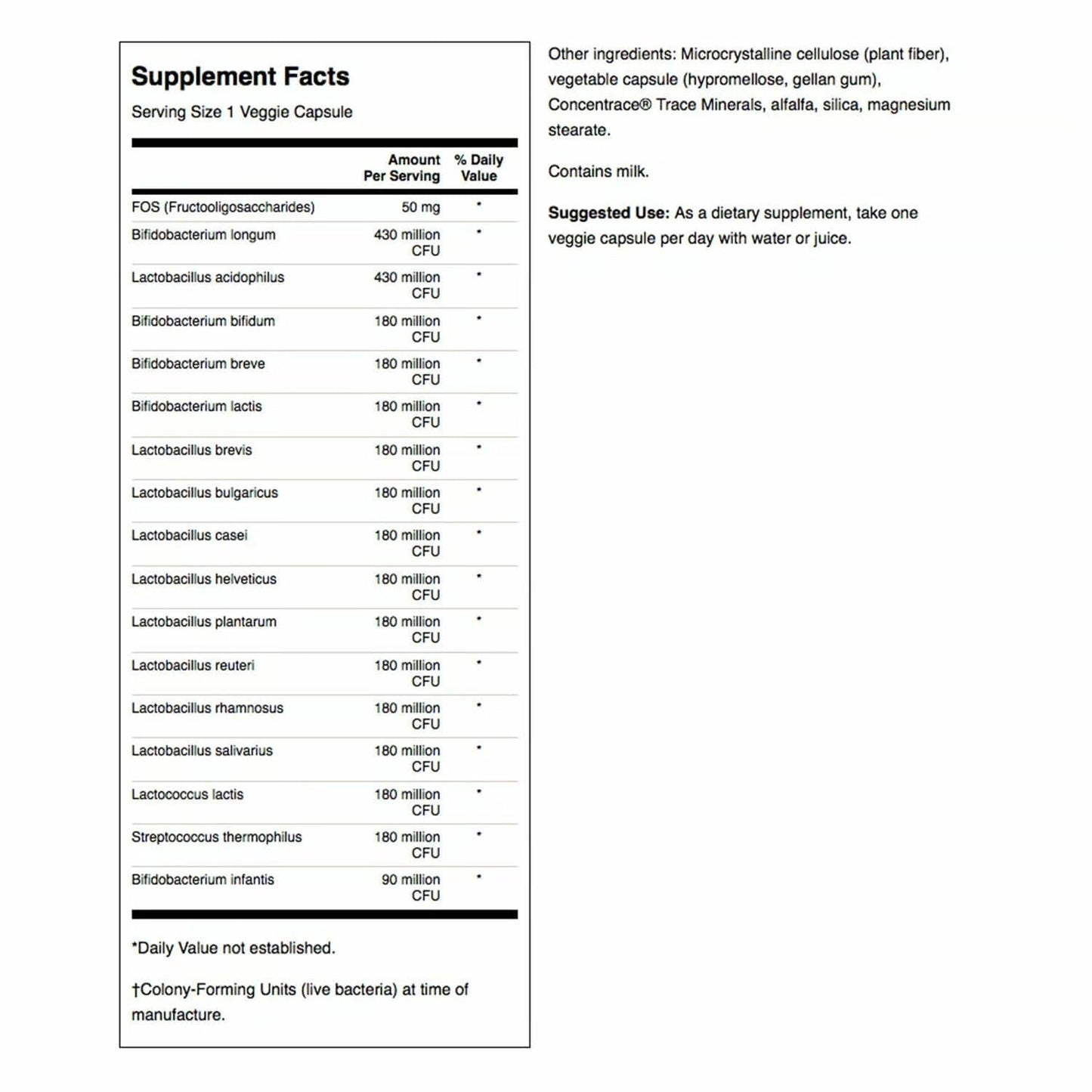 Swanson Dr. Stephen Langer's 16-Strain Probiotic with Prebiotic FOS for Gut-Health-Conscious