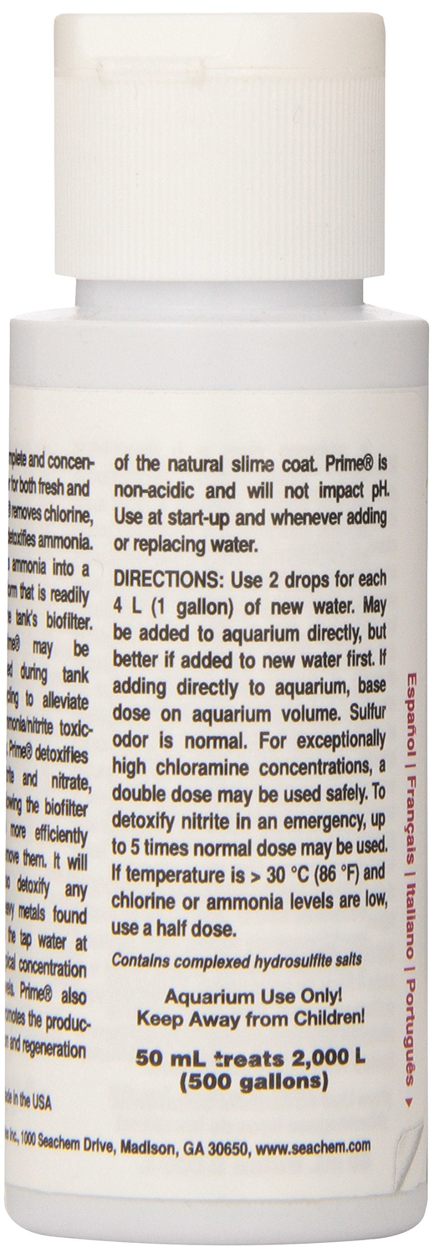 Seachem Prime Fresh and Saltwater Conditioner - Chemical Remover and Detoxifier