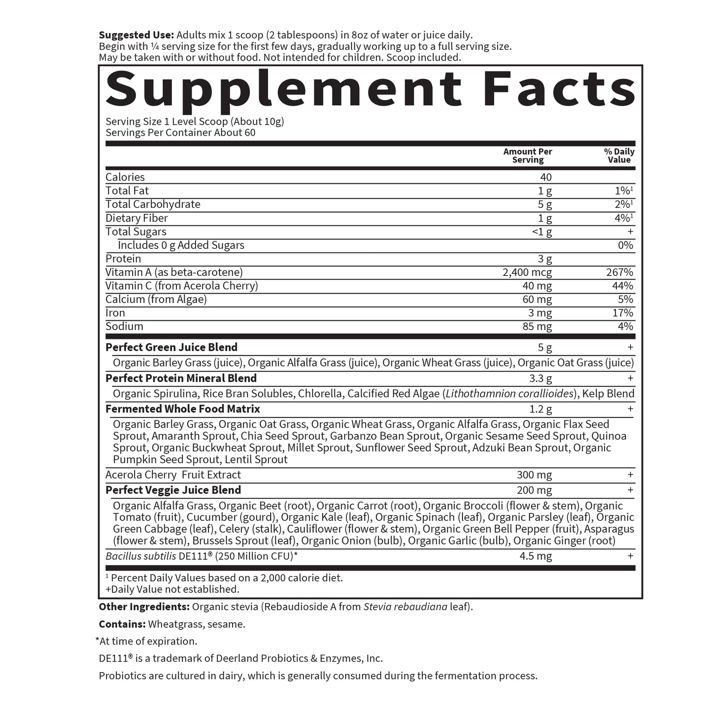 Garden of Life Perfect Food Powder
