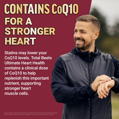 Force Factor Total Beets Ultimate Heart Health Blood Pressure Support Chews with CoQ10, Beet Root Powder, Grape Seed Extract, Blood Pressure Supplement for Circulation & Blood Flow, 60 Soft Chews