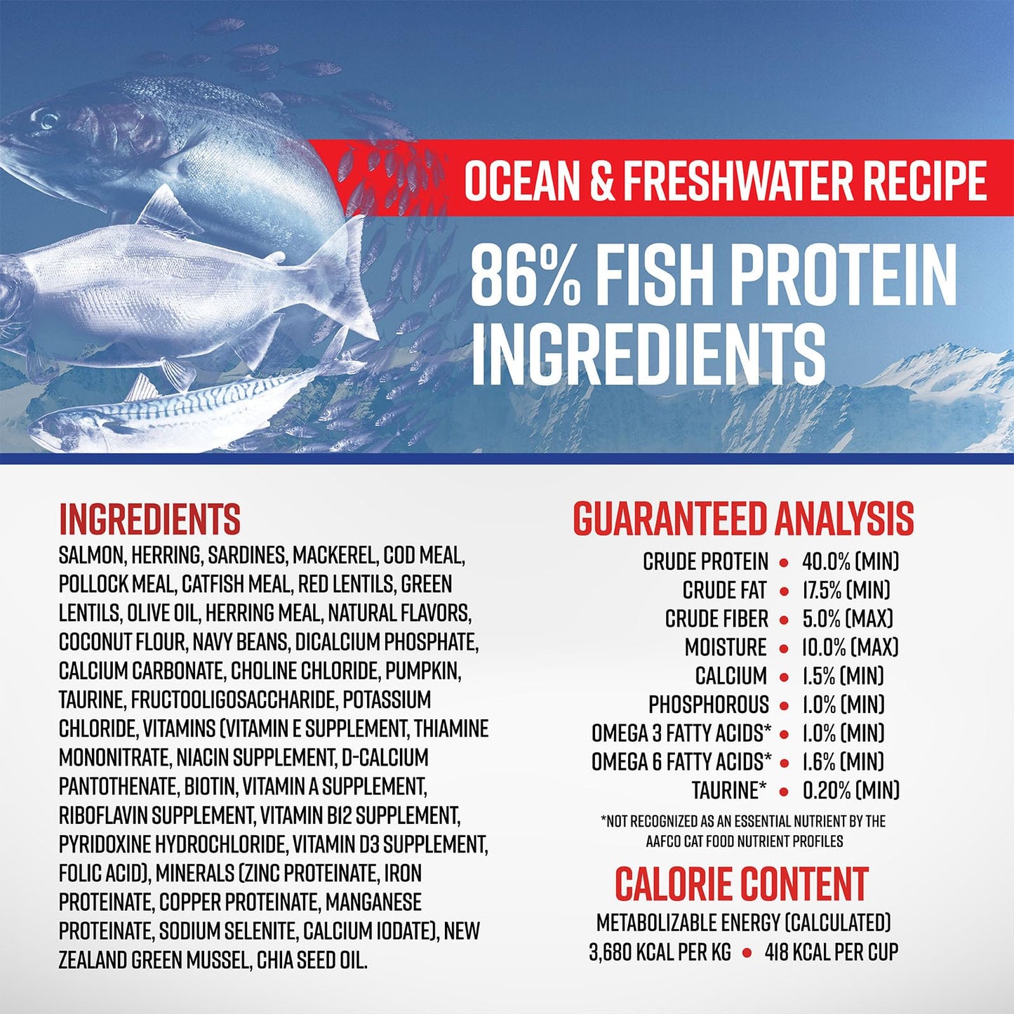 Essence Ocean & Freshwater Grain-Free Dry Cat Food 4lb