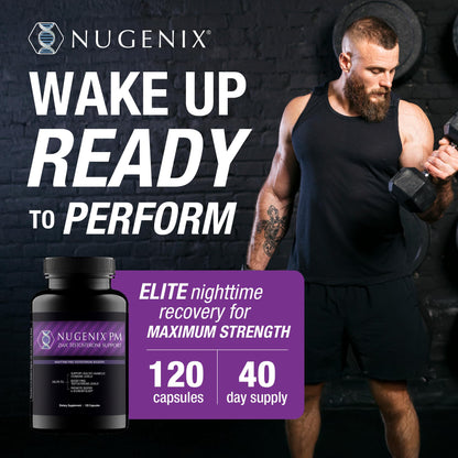Nugenix PM ZMA - Nighttime Free Testosterone Booster and Sleep Support, 120 Count