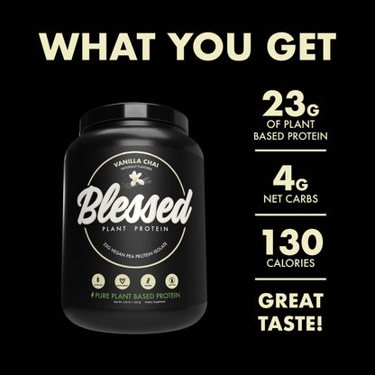 Blessed Vegan Protein Powder - Plant Based Protein Powder Meal Replacement Protein Shake