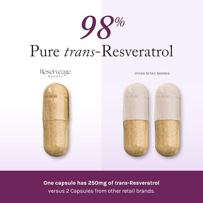 Reserveage Beauty Resveratrol 250 mg - Best Trans-Resveratrol