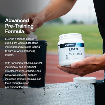 Transparent Labs Lean Pre-Workout - Body Recomposition Pre Workout for Men and Women
