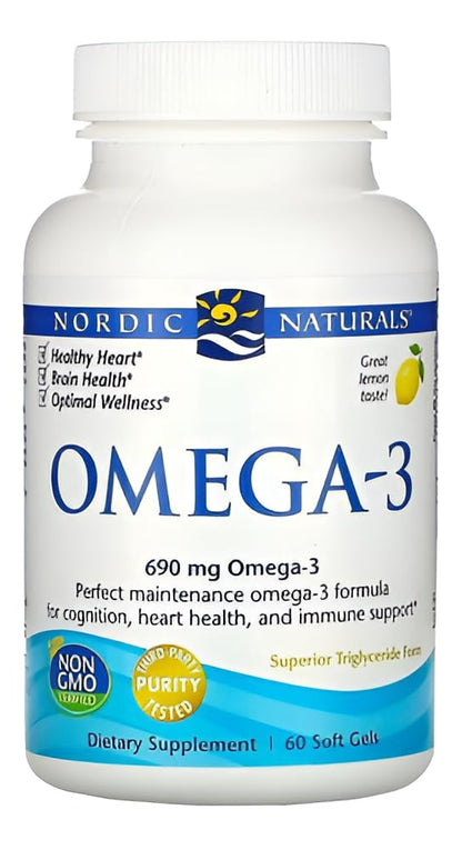 Nordic Naturals Omega-3 Soft Gels - Omega-3 Essential Fatty Acids Aid in Cognition
