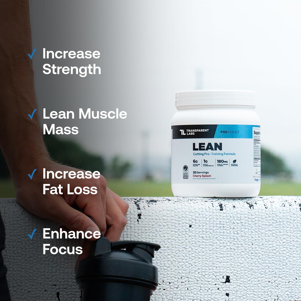 Transparent Labs Lean Pre-Workout - Body Recomposition Pre Workout for Men and Women