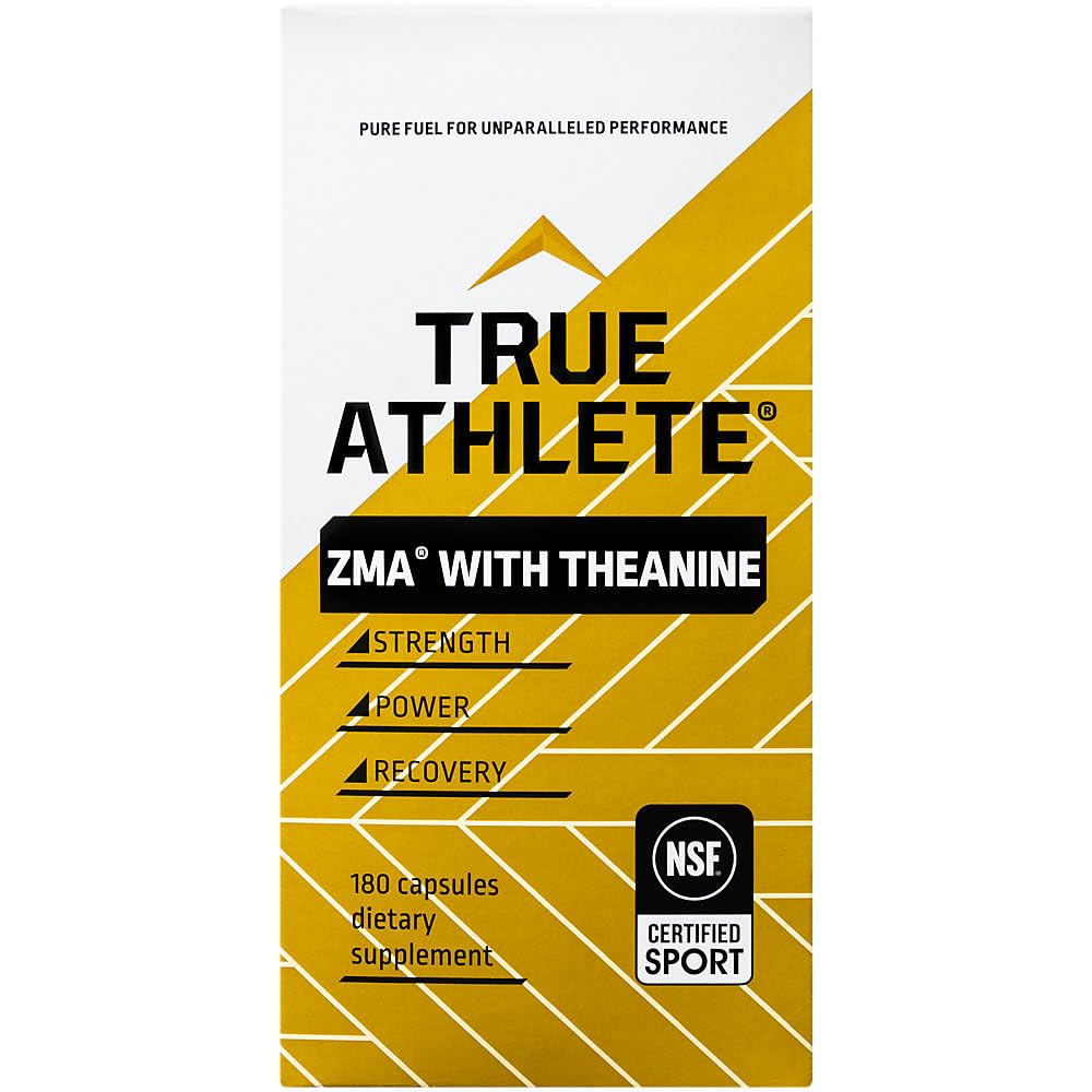 True Athlete ZMA with Theanine – Supports Muscle Recovery, Strength & Sleep – Zinc