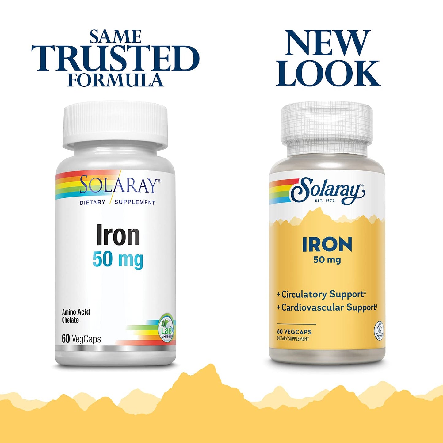 SOLARAY Capsule Iron Circulatory Support,Cardiovascular Support 50Mg Vegetarian