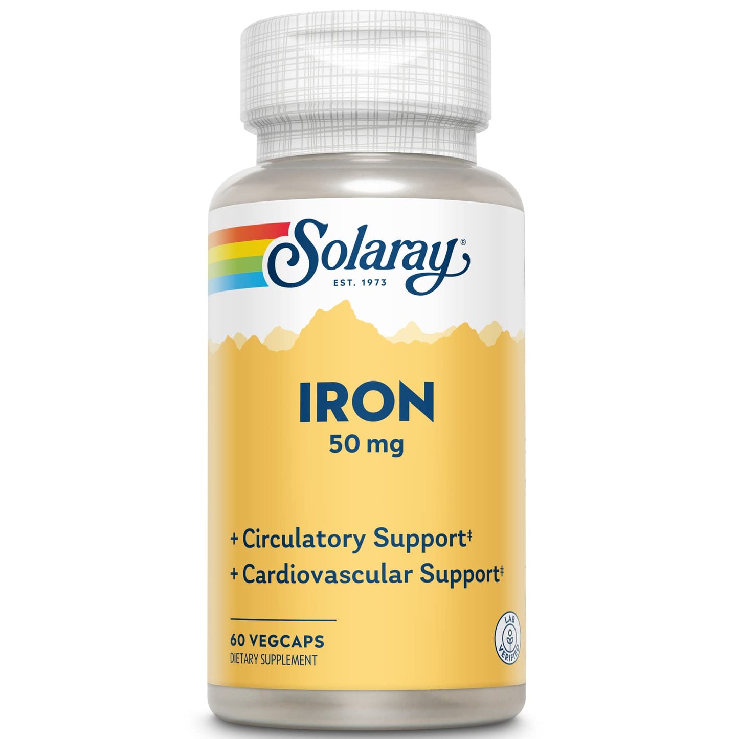 SOLARAY Capsule Iron Circulatory Support,Cardiovascular Support 50Mg Vegetarian