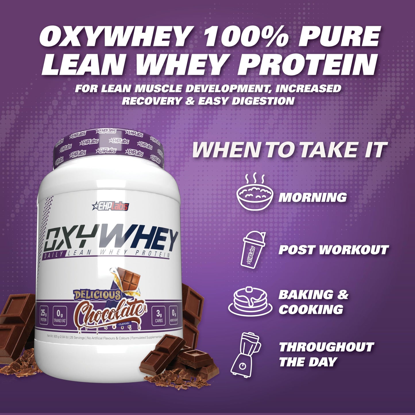 EHP Labs OxyWhey Lean Wellness Whey Protein Powder - 25g Protein