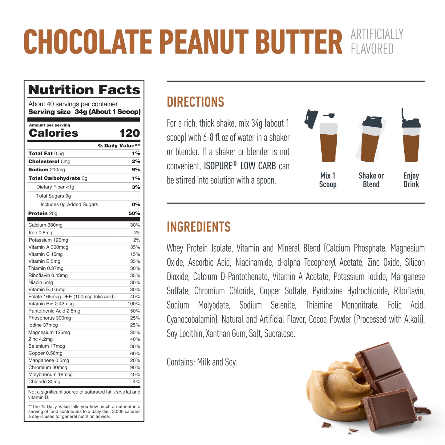 Isopure Creamy Vanilla Whey Isolate Protein Powder