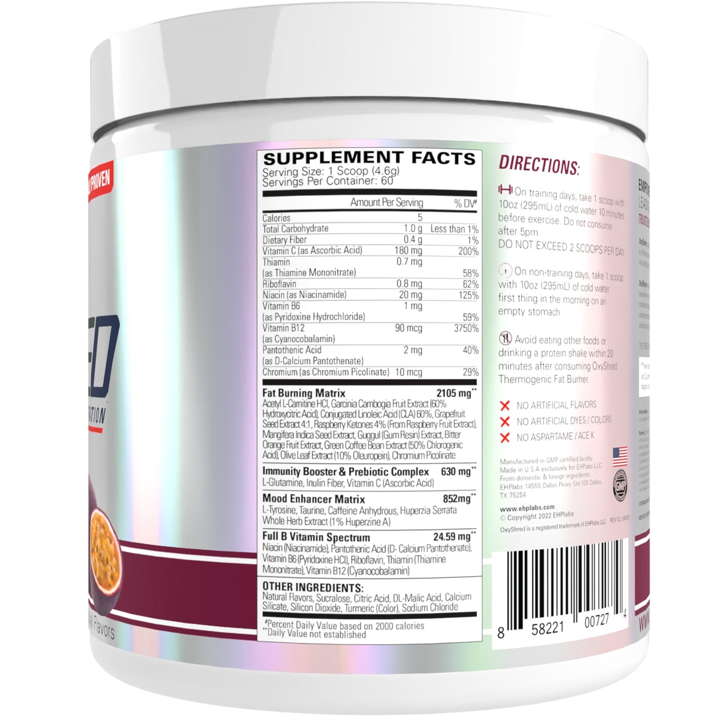 EHP Labs OxyShred Thermogenic Fat Burner Pre-Workout