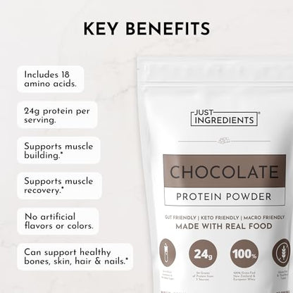 Protein Powder Made with 100% Grass Fed, Non Denatured Whey | Four Different Protein Sources from Organic Whole Food Ingredients | 15 Servings | 22g Protein