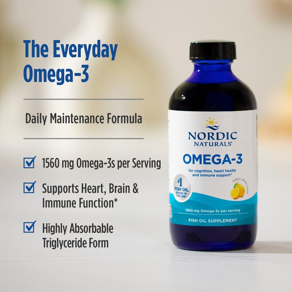 Nordic Naturals Omega-3 Liquid - Aids in Cognition, Heart Health, and Immune Support