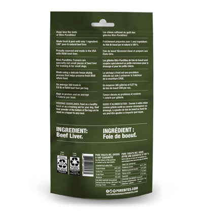 PureBites Mini Beef Freeze Dried Dog Treats, 1 Ingredient, Made in USA