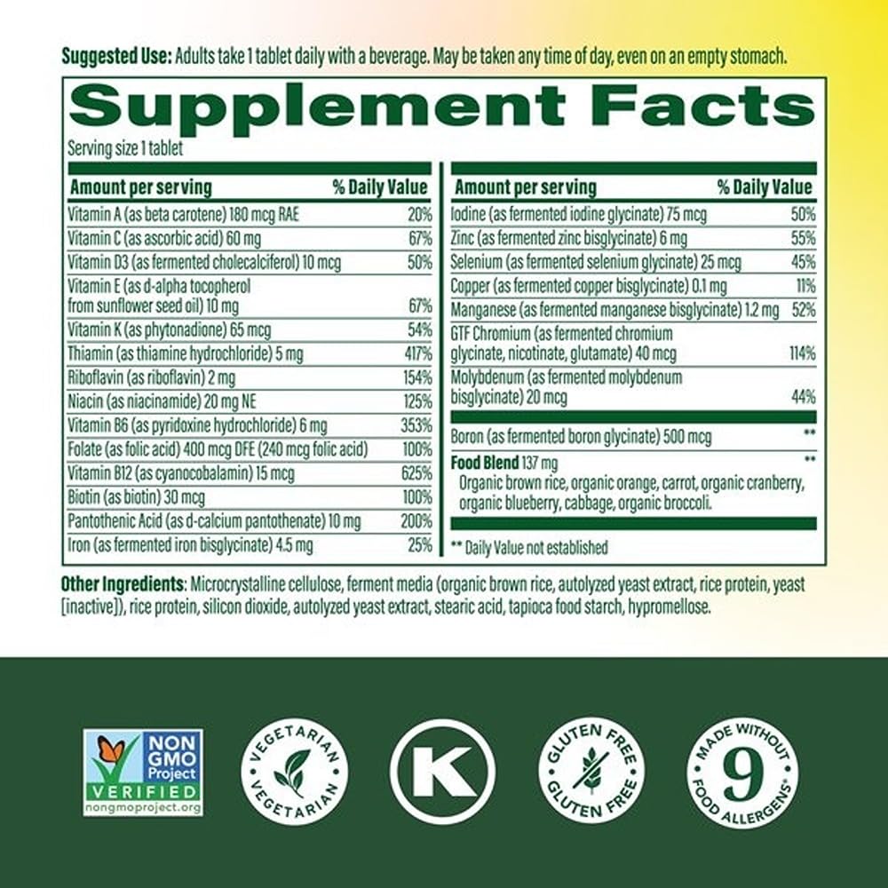 MegaFood One Daily Multivitamin - Multivitamin for Women and Men - with Real Food - Immune Support Supplement