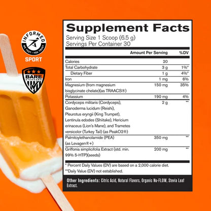 BARE PERFORMANCE NUTRITION Peak Sleep Night-Time Sleep Support Supplement, Calming Non-Habit Forming Sleep Aid