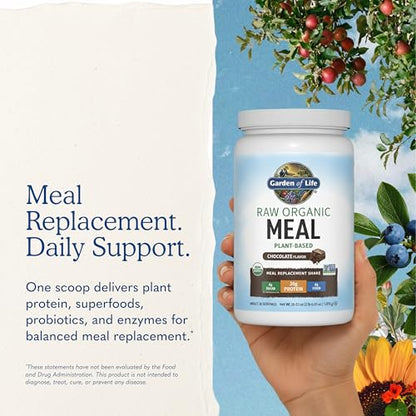 Raw Organic Meal Powder (Vanilla), 34.2 oz (969 g) Bottle