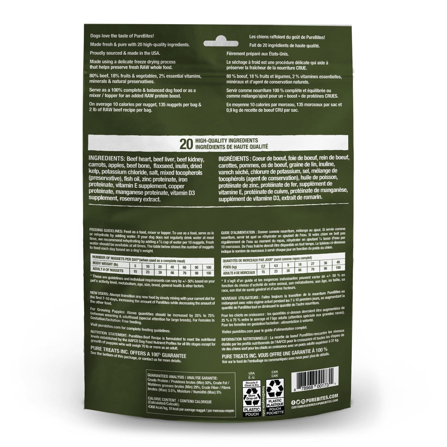 PureBites Freeze Dried Dog Food • Topper