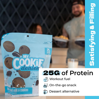 My Cookie Dealer Protein Cookies - 25g Protein per Bag (Made with RAW Nutrition) - Healthy Post Work-Out & Travel Snacks, Vegan