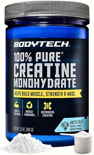 BodyTech Creatine Monohydrate - Supports Muscle Endurance, Strength & Mass