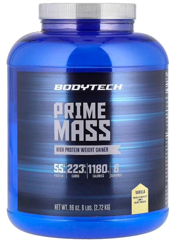 Bodytech Prime Mass, High Protein Weight Gainer, Vanilla, 6 lbs (2.72 kg)