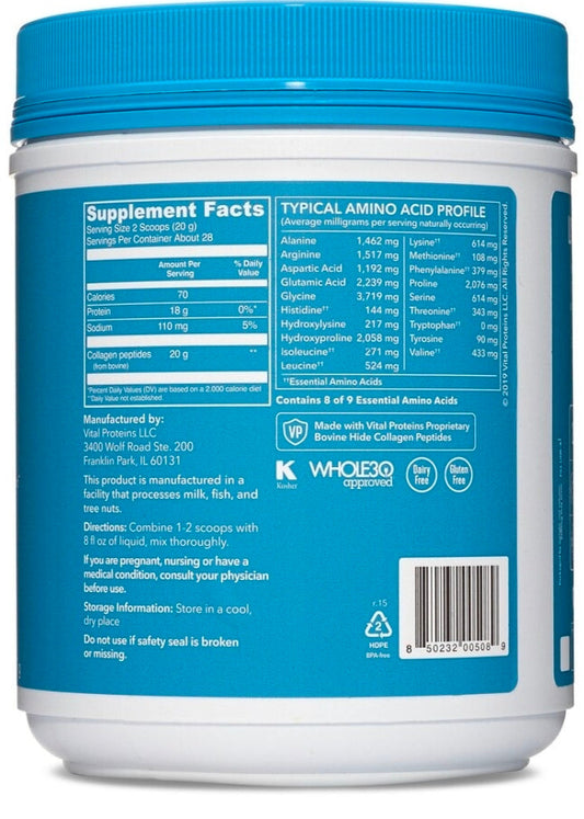 Vital Proteins Grass Fed Collagen Peptides Powder, Supports Hair, Skin, Nails, Bones