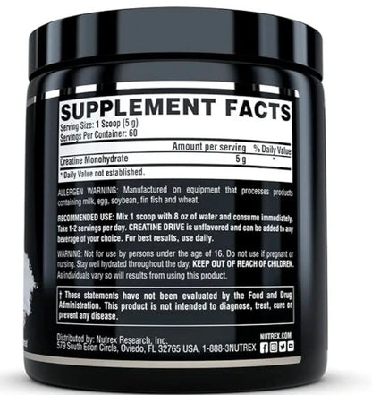 Nutrex Research Creatine Drive, 300 Gram