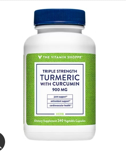 The Vitamin Shoppe Triple Strength Turmeric with Curcumin 900mg, Supports Joint Mobility