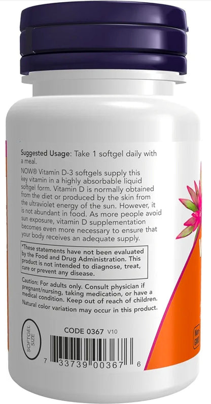 Now Foods, Vitamin D3 2000Iu (Softgels)