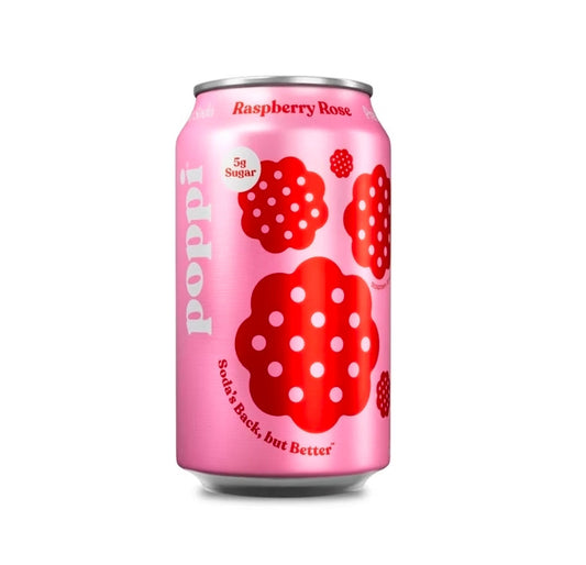 Poppi Raspberry Rose Prebiotic Beverage - 12 fl oz Can