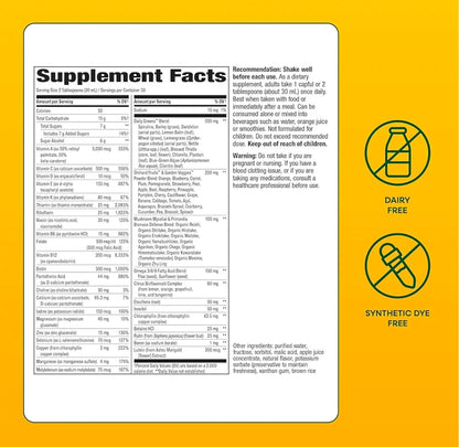 Nature's Way Alive! Max Potency Complete Liquid Multivitamin for Women and Men with Antioxidant Beta Carotene, Vitamins C & E and Food-Based Blends, Citrus Flavored, 30.4 Fl Oz