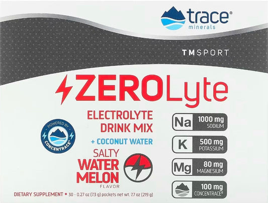 TM Sport, ZEROLyte, Electrolyte Drink Mix, Salty Watermelon, 30 Packets