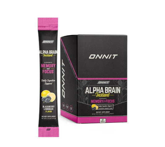 ONNIT Alpha Brain Instant Cognitive Support Drink Mix, BlackBerry Lemonade Flavor