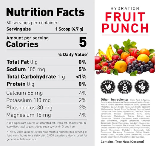 Kaged Hydration Electrolytes Powder | Fruit Punch | Hydra-Charge Sports Drink Mix | Pre
