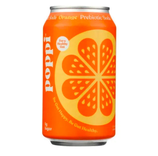Poppi Prebiotic Soda Orange, 12 Ounce