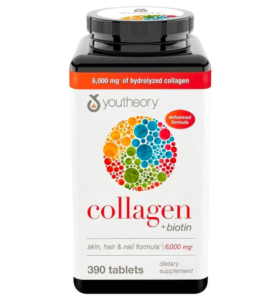 Youtheory Collagen + Biotin - Advanced Collagen Supplement - with Hydrolyzed Peptides