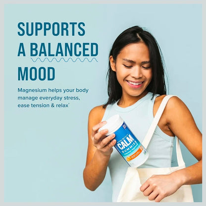 Natural Vitality Calm Magnesium Supplement, Anti-Stress Gummies, Vegan, Gluten-Free, Orange Flavor, 120 Gummies