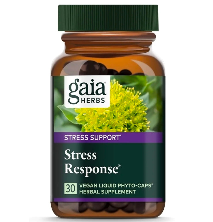 Gaia Herbs Stress Response Supplements - Supports Relaxation - with Rhodiola, Holy Basil, Ashwagandha & More - 30 Vegan Liquid Phyto-Capsules (15 Servings)