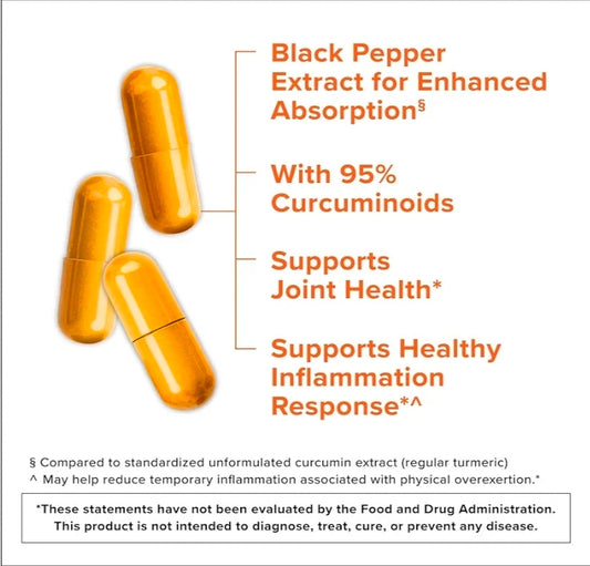 Qunol Turmeric Curcumin with Black Pepper, 2250mg Turmeric Extract with 95% Curcuminoids