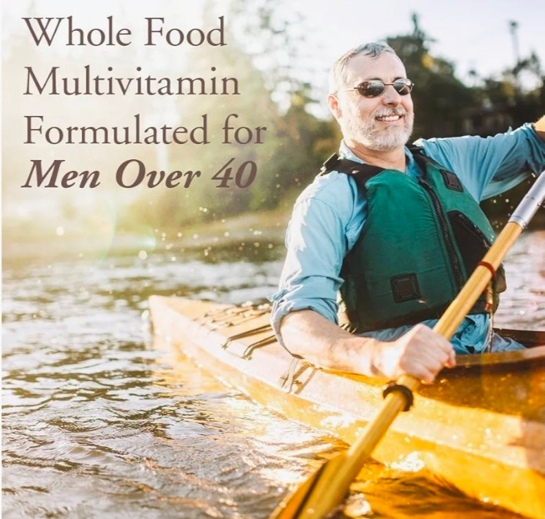 Garden of Life Organics Whole Food Multivitamin for Men 40+ 120 Tablets, Vegan Mens Multi for Health & Well-Being Certified Organic Whole Food Vitamins & Minerals for Men Over 40 Mens Vitamins