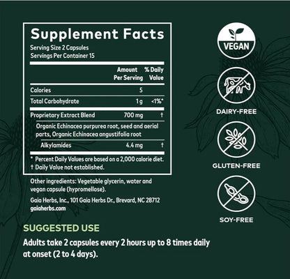 Gaia Herbs Echinacea Supreme Liquid Phyto-Capsules, 30 Count