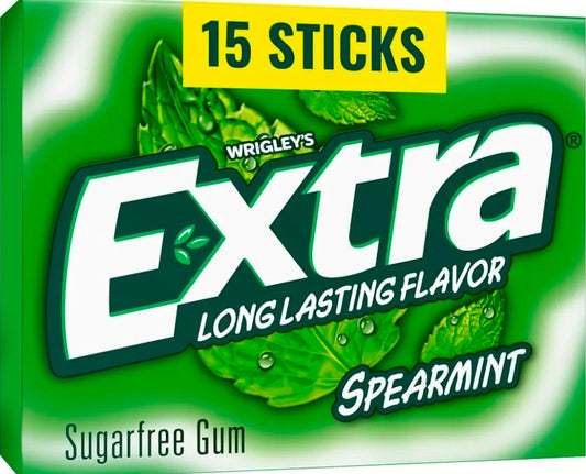 EXTRA Spearmint Back To School Sugar Free Chewing Gum Back to School Supplies